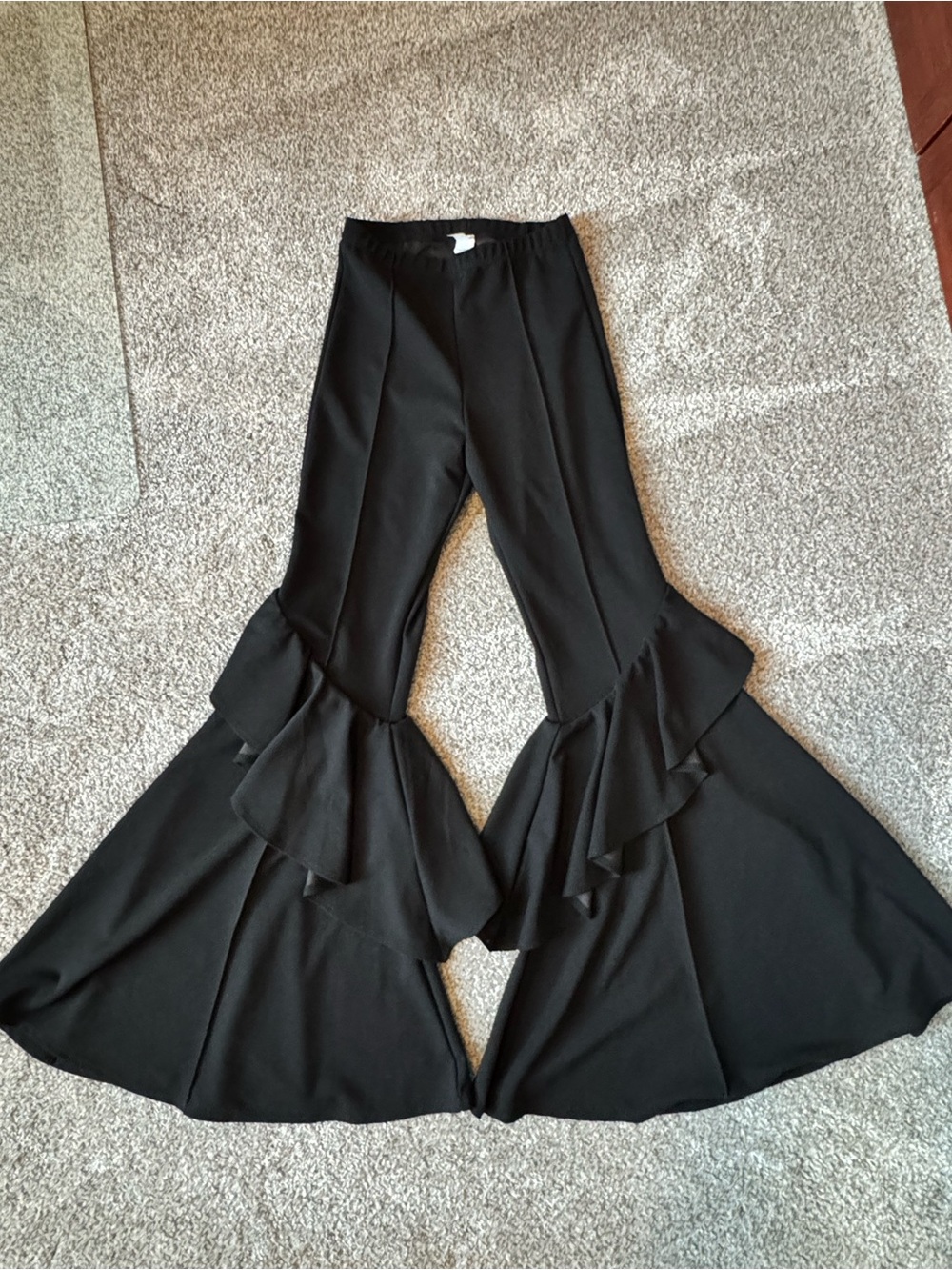 Senorita Bells from Rodeo Quincy Black Ruffle Flare Pants with Tiered Hem